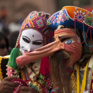 Escenificación de una festividad en Cusco.